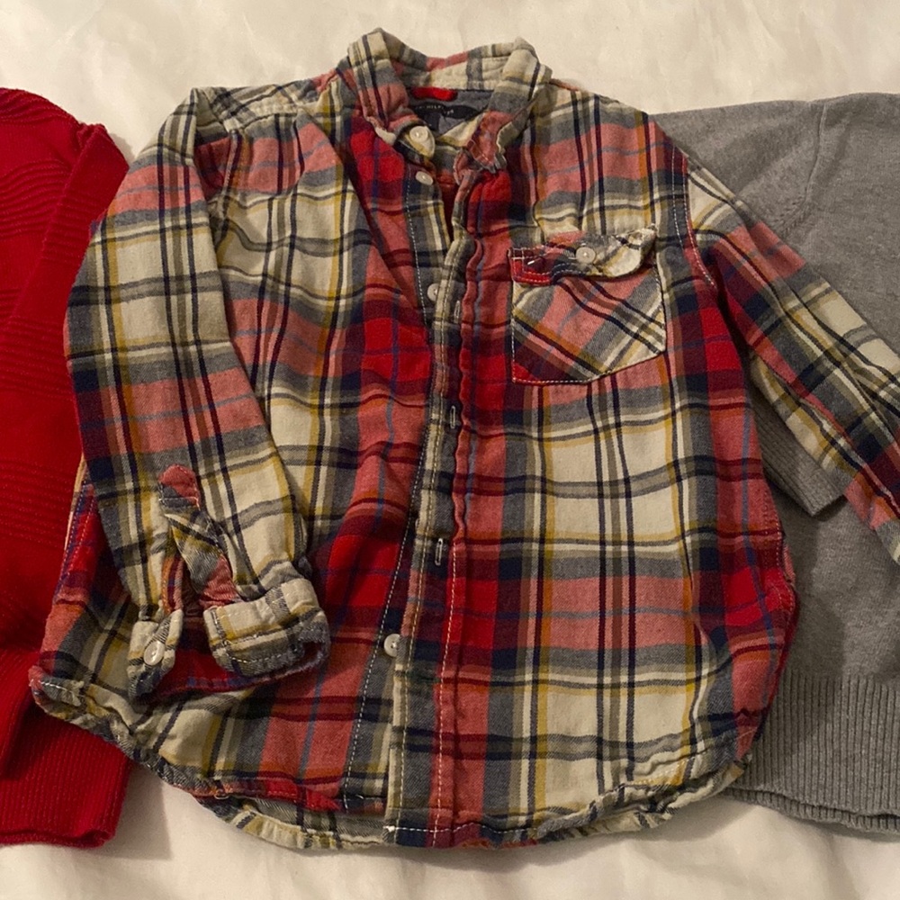 Flannel Shirt & 2 Sweaters